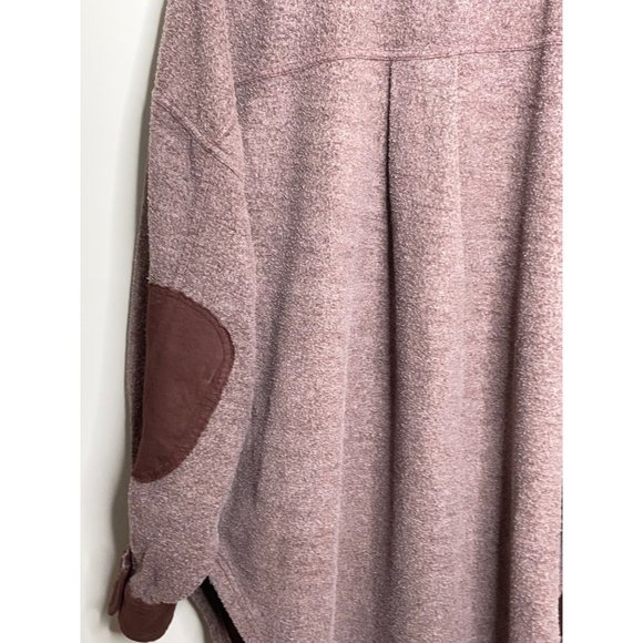 Free People Ruby Oversized Fleece Shirt Jacket Shacket Date Night Cozy Large NEW - Picture 7 of 8